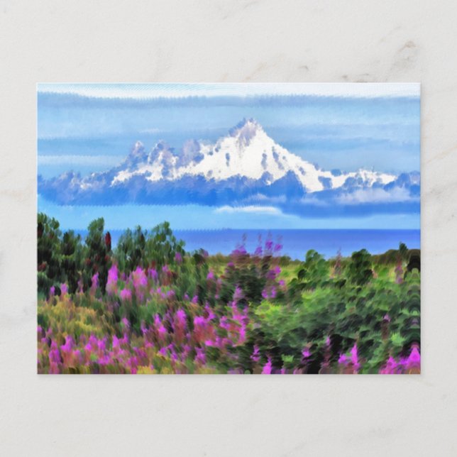Surreal Alaskan Wilderness Postkarte (Vorderseite)