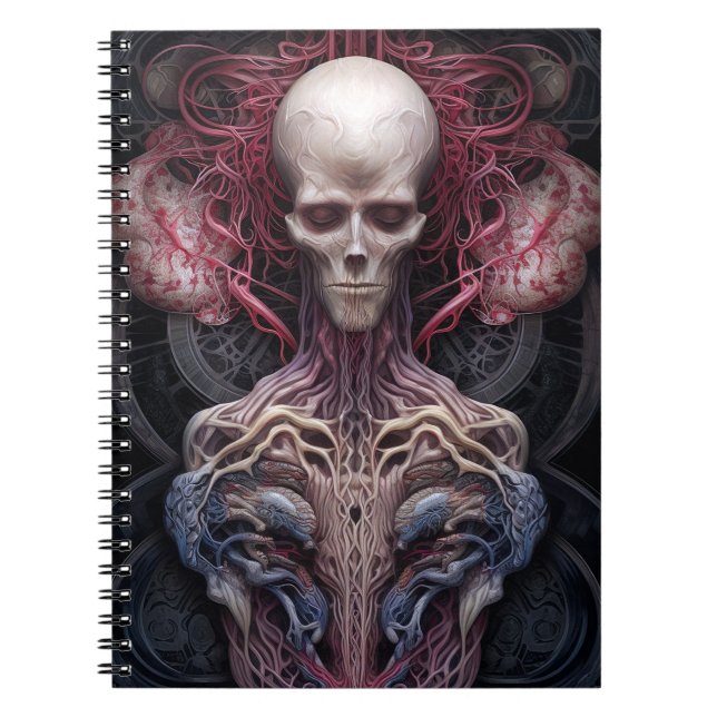 Surreal Anatomy Horror Sci-Fi Art Notizblock (Vorderseite)