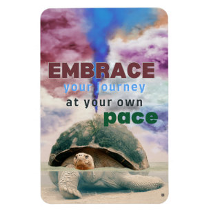 Surreal Art Inspiration Turtle Zitat Magnet