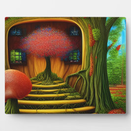 Surreal Baumhaus im Wald Fotoplatte