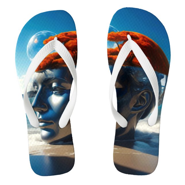 Surreal Beach Szenen Flip Flops (Fußbett)