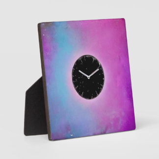 Surreal Black Clock Face Fotoplatte