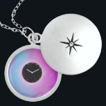 Surreal Black Clock Face Medaillon<br><div class="desc">Surreal Black Clock Face</div>