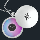 Surreal Black Clock Face Medaillon<br><div class="desc">Surreal Black Clock Face</div>