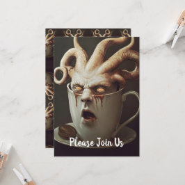 Surreal Coffee Octopus Einladung