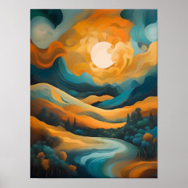 Surreal Cosmic Cloudscape - Dreamy Intergalactic Poster
