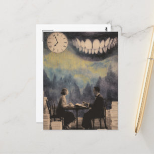 Surreal Couple auf einem Date Zeth in Sky Postkarte
