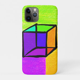 Surreal Cube. Geometrisches Retrostil-Design. 70er Case-Mate iPhone Hülle