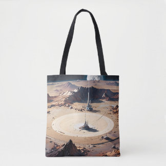 Surreal Desert Oase mit Sci-Fi Struktur Tasche