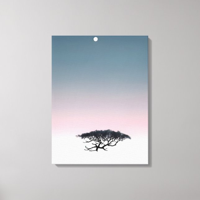 Surreal Dreamscape: Floating Tree and Moon Leinwanddruck (Vorderseite)