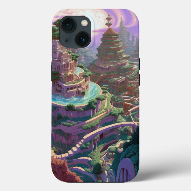 Surreal Fantasy City Case-Mate iPhone Hülle (Rückseite)