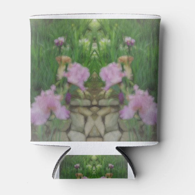 Surreal Fantasy Iris Blumenweg Dosenkühler (Vorderseite)
