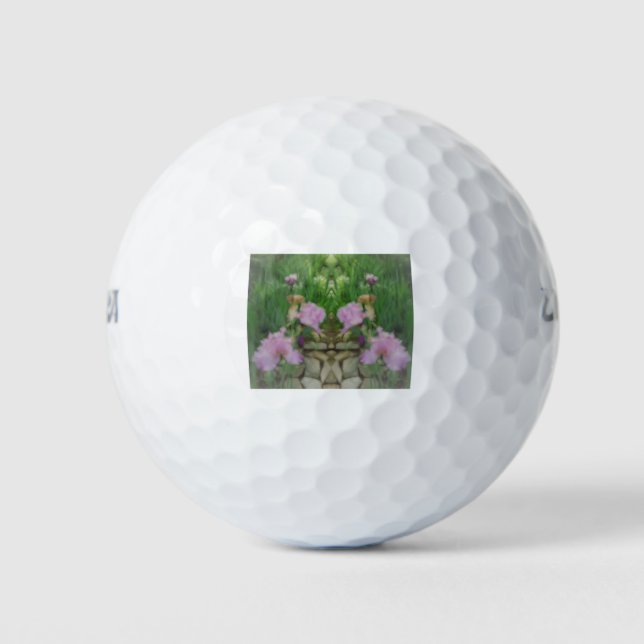 Surreal Fantasy Iris Blumenweg Golfball (Vorderseite)