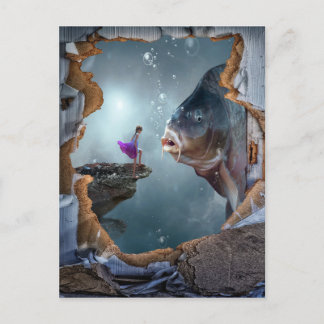 Surreal Fantasy Landschaft Postkarte