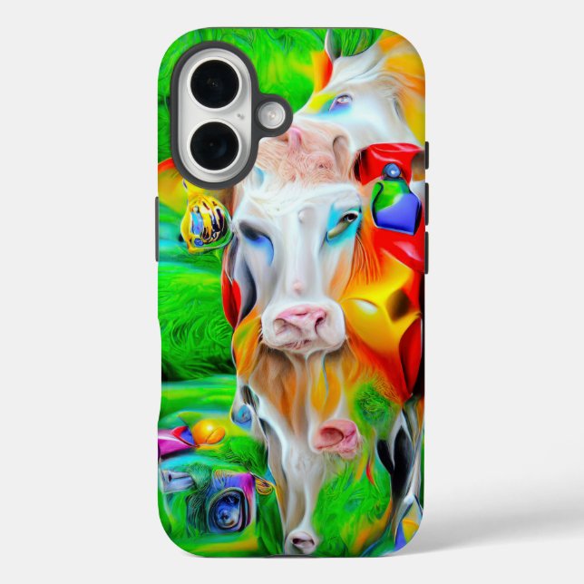Surreal Farm Art iPhone 16 Hülle (Rückseite)