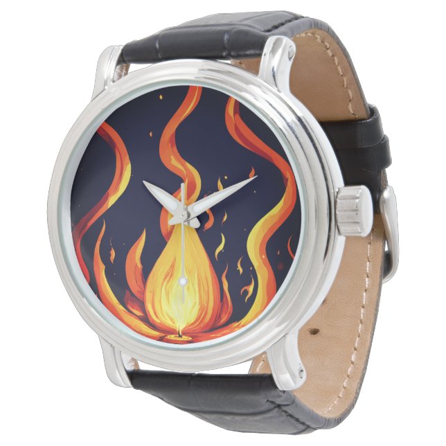 Surreal Flame Vector Art - 4K Render for - - Armbanduhr (Schrägansicht)