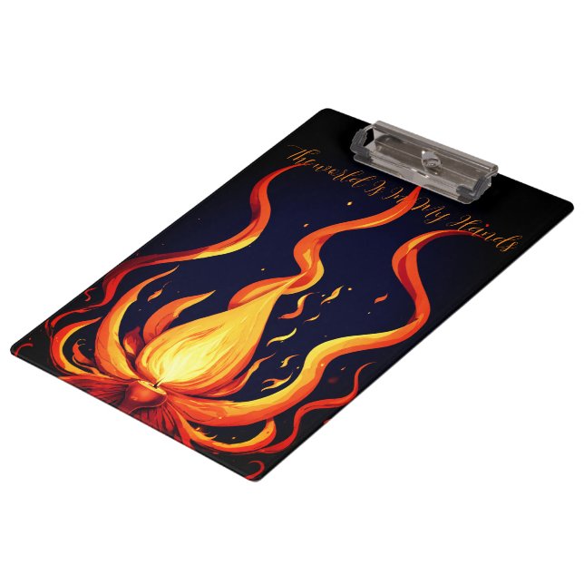 "Surreal Flame Vector Art-4K Render for - - Klemmbrett (Schrägansicht)