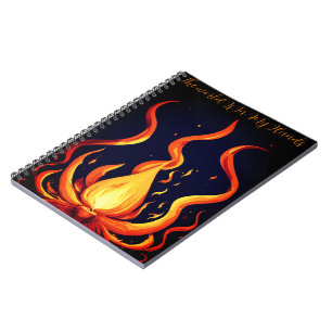 "Surreal Flame Vector Art-4K Render for - - Notizblock