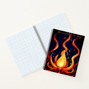 "Surreal Flame Vector Art-4K Render for - - Notizbuch
