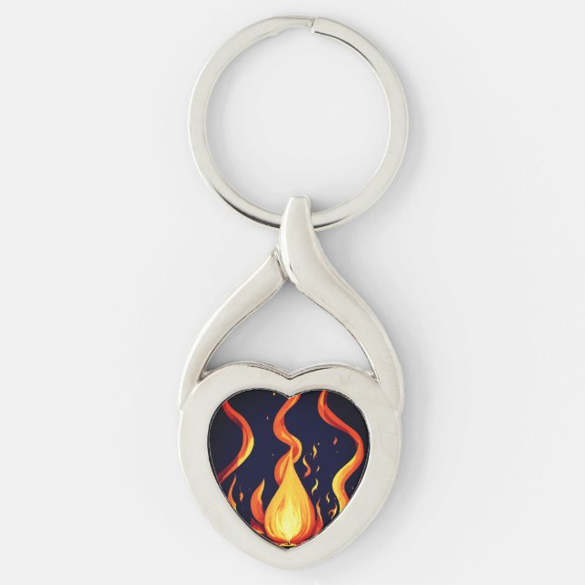 Surreal Flame Vector Art - 4K Render for - - Schlüsselanhänger (Vorderseite)
