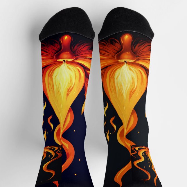Surreal Flame Vector Art - 4K Render for - - Socken (Oben)