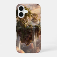 Surreal Floating Islands with Waterfall