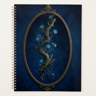 surreal flower in cosmot Hardcover Spiral Notebook Planer