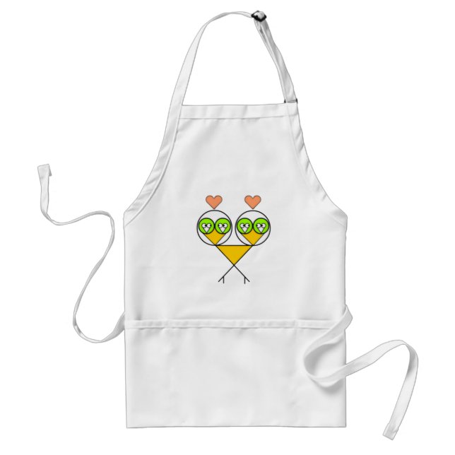 Surreal Fraktal Lovebirds Schürze (Vorne)