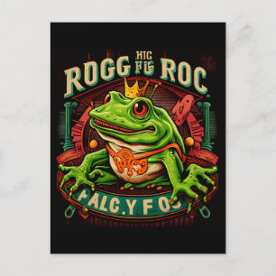 Surreal Frosch-Logo Postkarte