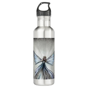 Surreal gemalte Opal-Sonnenstrahl-Fee Edelstahlflasche