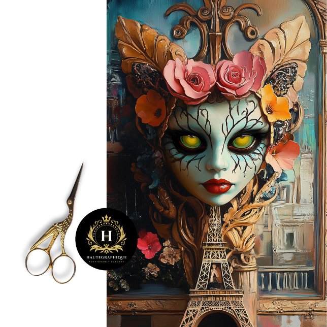 Surreal Gothic Eiffel Tower Gargoyle Decoupage Seidenpapier (Von Creator hochgeladen)