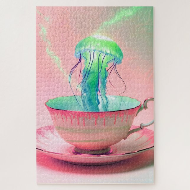 Surreal Jellyfish in Teacup (Vertikal)