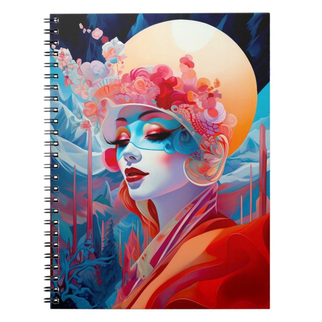 Surreal Lady Fantasy Art Notizblock (Vorderseite)