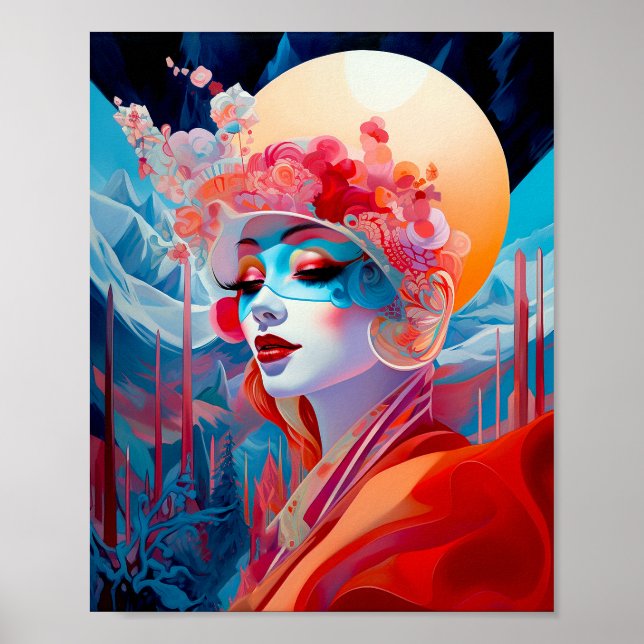 Surreal Lady Fantasy Art Poster (Vorne)