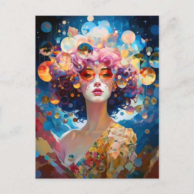 Surreal Lady Fantasy Art Postkarte (Vorderseite)