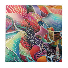 Surreal Landschaft Tile Fliese