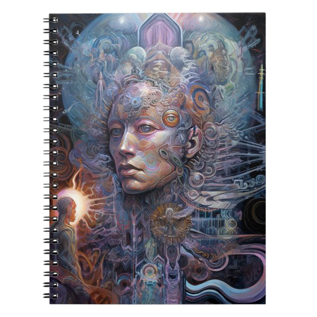 Surreal Man Visionary Art Notizblock (Vorderseite)