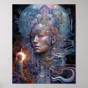 Surreal Man Visionary Art Poster