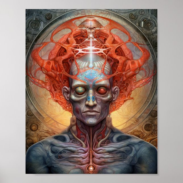 Surreal Man Visionary Art Poster (Vorne)