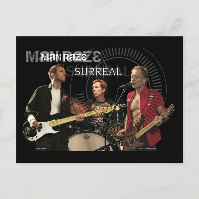 surreal Mann raze Band Postcard Postkarte (Vorderseite)