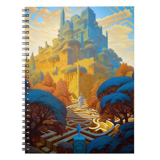 Surreal Maze City Notizblock (Vorderseite)