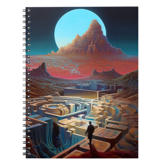 Surreal Maze Landscape Notizblock (Vorderseite)