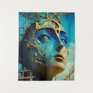 Surreal Modern Concept Fine Art Wandteppich
