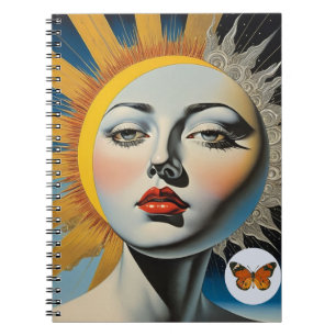 Surreal Moon Face Notebook-Journal Notizblock