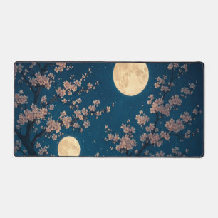 Surreal Moonlit Sakura Schreibtischunterlage