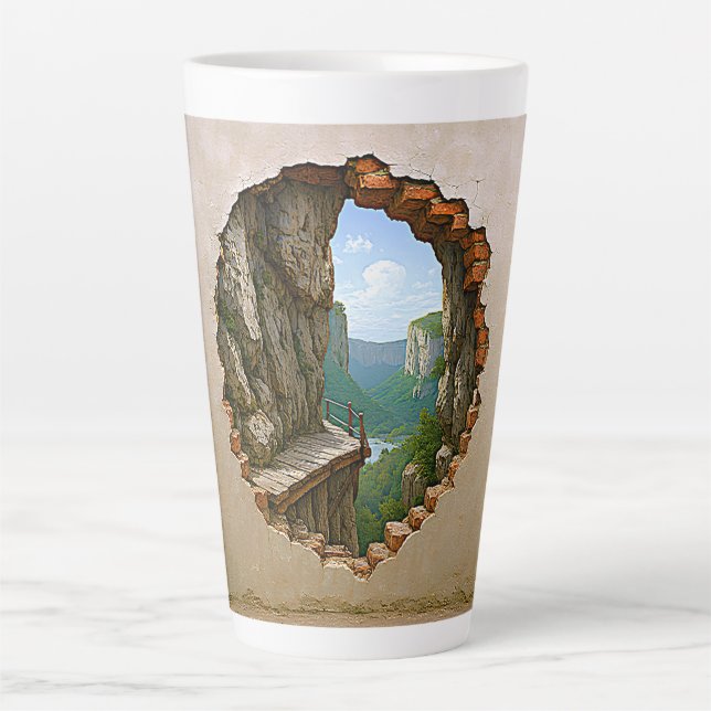 Surreal Mountain View Milchtasse (Vorderseite)