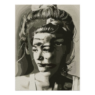 Surreal Multi-Mit Augen Portrait - Abstrakt Psyche Poster