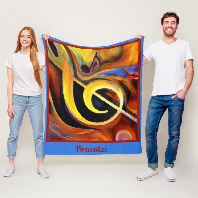 Surreal Musical Clef notiert Ölgemälde Fleecedecke (Beispiel)