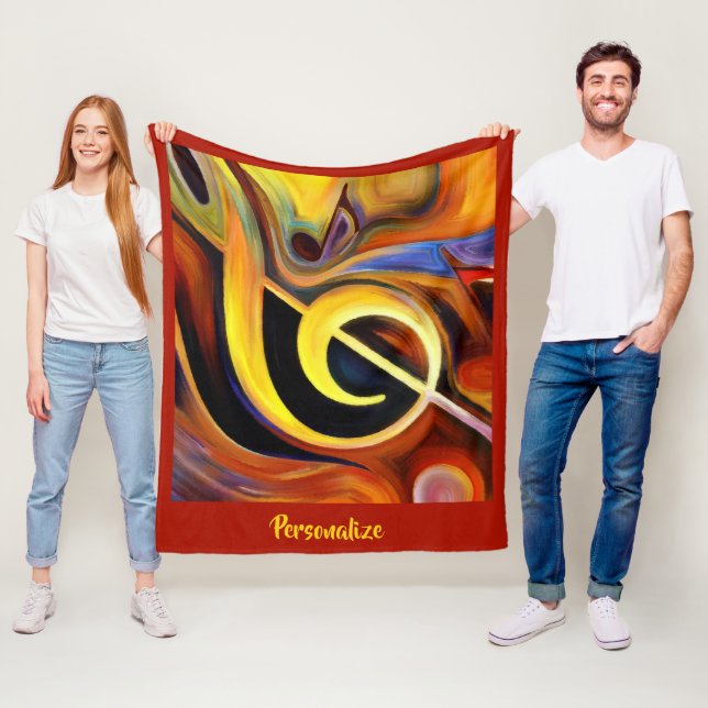 Surreal Musical Clef notiert Ölgemäldedesign Fleecedecke (Beispiel)