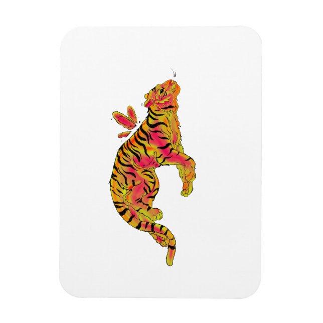 Surreal Neon Tiger Magnet (Vertikal)